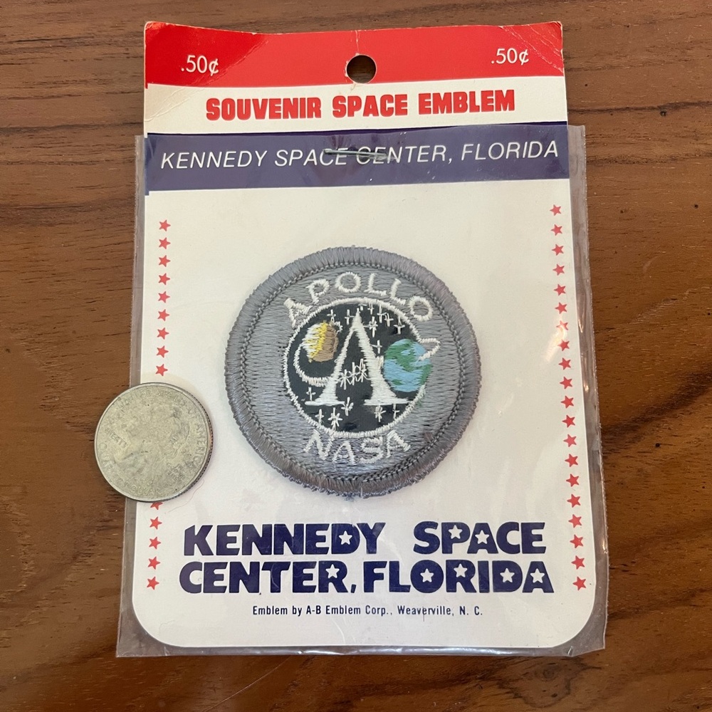 Original Vintage 1960s NASA Apollo Program Round Cloth Patch